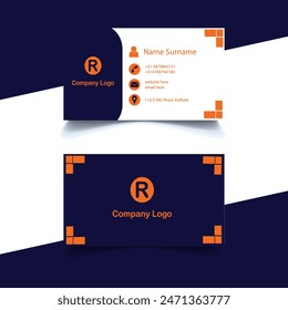 Creative and modern business card design. Corporate and professional business card template design, Business card design template.	
