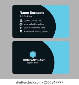 Creative and modern business card design template, Clean professional business card template