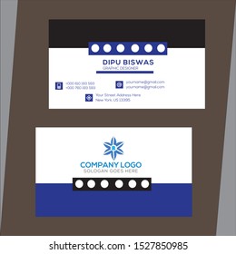 Creative modern business card graphics element with template