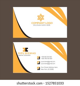 Creative modern business card graphics element with template