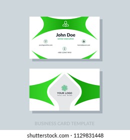 Creative modern business card template. Flat design, vector abstract geometric background.