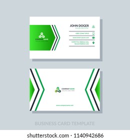 Creative modern business card template. Flat design, vector abstract geometric background.