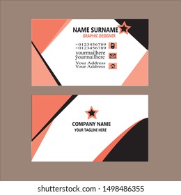 Creative modern business card template with graphic element