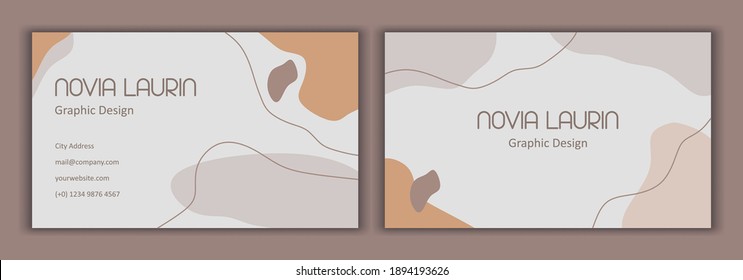 Creative and modern business card template. Minimal business card print design. Personal business card for company. Vector illustration with inspiration from the abstract. Stationary flat style