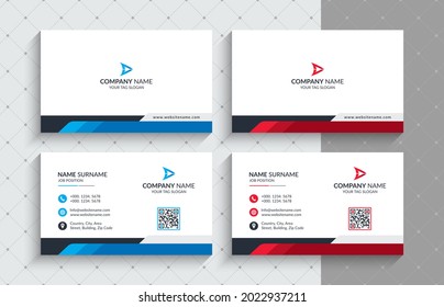 Creative and Modern Business Card Template. Stationery Design, Flat Design, Print Template, Vector illustration