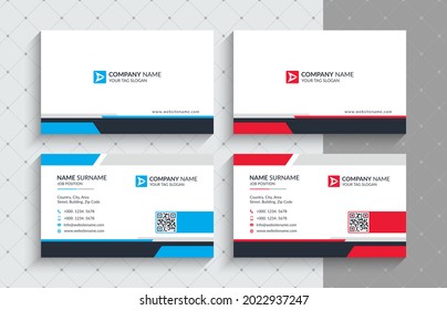 Creative and Modern Business Card Template. Stationery Design, Flat Design, Print Template, Vector illustration