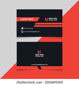 Creative modern business card template design.corporate unique design template.