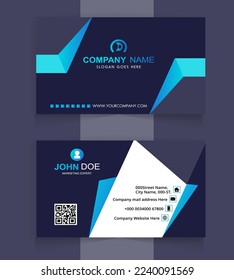 Creative and modern business card template. Elegant luxury clean dark business card. Double-sided creative business card template. company presentation template.