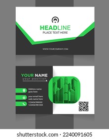 Creative and modern business card template. Elegant luxury clean dark business card. Double-sided creative business card template. company presentation template.