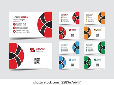Creative modern business card template design Vector