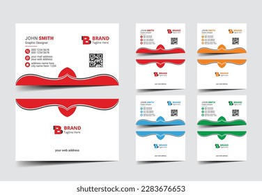 Creative modern business card template design Vector