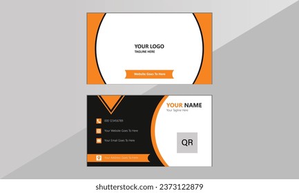 Creative and modern business card template. Modern Business Card - Creative and Clean Business Card Template. double sided business card template modern and clean style Elegant