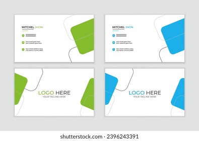 Creative and modern business card template. Modern and corporate simple Visiting card  design with company logo Vector business card template