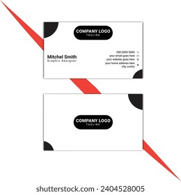 Creative and modern business card template Vector illustration.