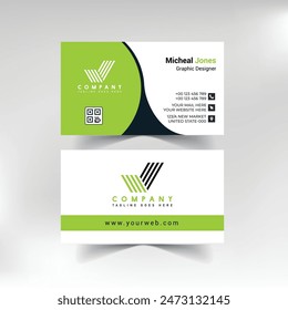 Creative and modern business card template. Portrait orientation. Horizontal layout. Vector illustration.