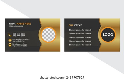 Creativa y moderna Plantilla de tarjetas de visita. Orientación vertical. Diseño Horizontal. Ilustración vectorial, Vector Creativo Moderno y Plantilla De Tarjetas De Visita Limpia, Estilo De Negocio Limpio Y Moderno 