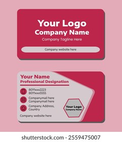 Creative Modern Business Card Template Design Redass  colour 