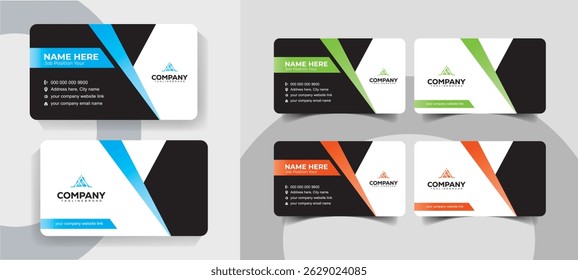Creative Modern Business Card Template with Personal and Corporate Design Set
