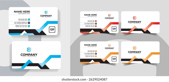 Creative Modern Business Card Template with Personal and Corporate Design Set