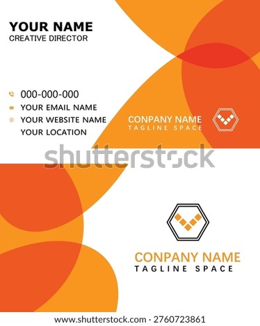 Creative and modern business card template. Orange Business Card.