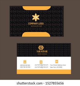 Creative modern business card vector graphics element with template