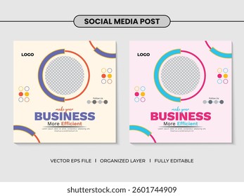 Creative modern business corporate agency square instagram social media post banner template vector 