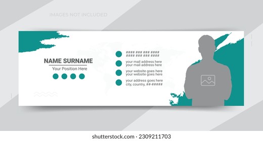 Creative or modern business email signature template or email footer and personal social media cover vector layout