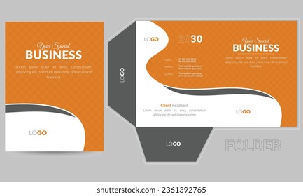 Diseño creativo y moderno de carpetas de archivos empresariales, carpeta de diseño vectorial para el desarrollo de su empresa