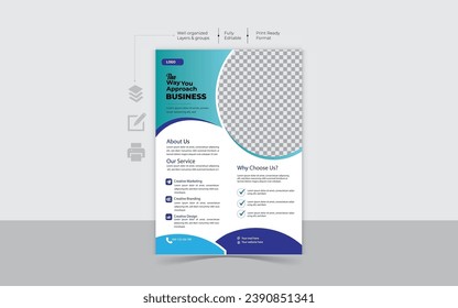 Plantilla de diseño de volante de negocios moderno creativo 