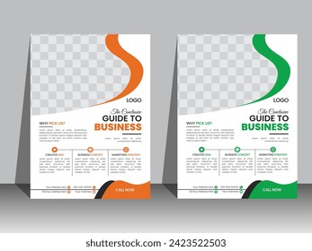 Creative and modern business flyer template design.