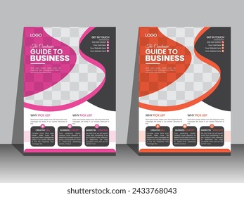 Creative and modern business flyer template design.