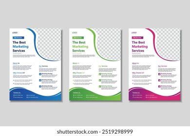 Creative modern business flyer template design
