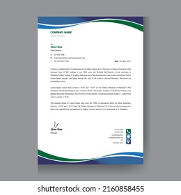 Creative Modern business letterhead template 