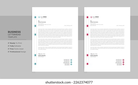 Creative modern business letterhead template.