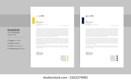 Creative modern business letterhead template.