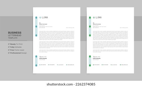 Creative modern business letterhead template.