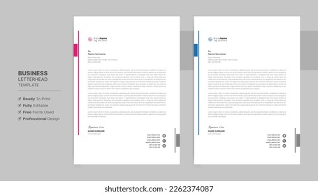 Creative modern business letterhead template.