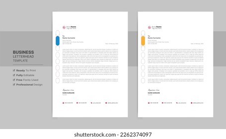 Creative modern business letterhead template.