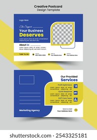 Creative And Modern Business Post Card Design Template