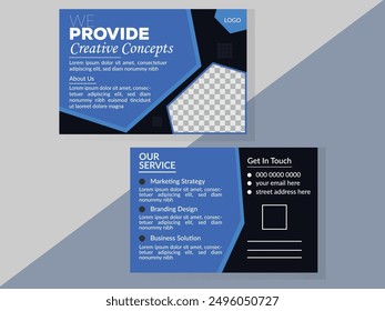 creative modern business postcard design