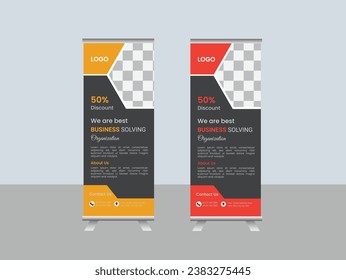 creative modern business rollup banner stand design