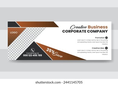 Creative modern business social media cover web banner design template