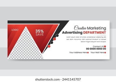 Creative modern business social media cover web banner design template