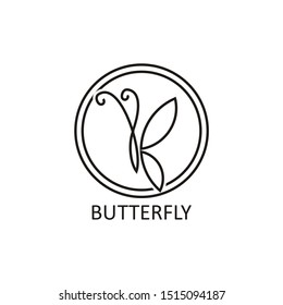 Creative modern Butterfly insect animal logo design template vector illustration.