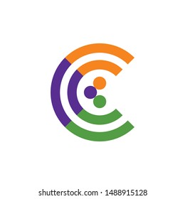 creative modern C letter logo template