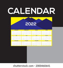 Diseño creativo de calendario moderno 2022