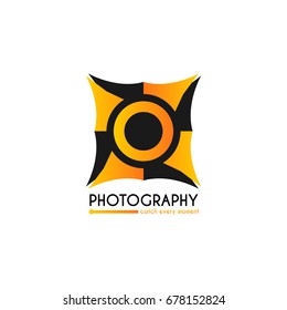 Creative modern camera photography logo design concept, vector logo icon and symbol.