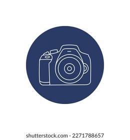 Creative modern camera vector icon