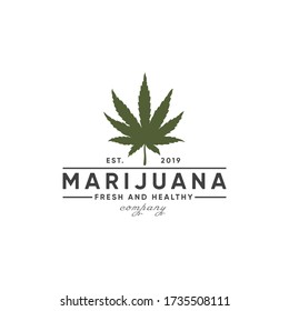 diseño creativo moderno del logo de hoja de cáñamo de marihuana CBD