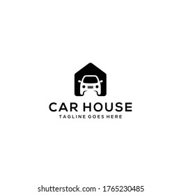 Creative Modern car house/garage logo design vector